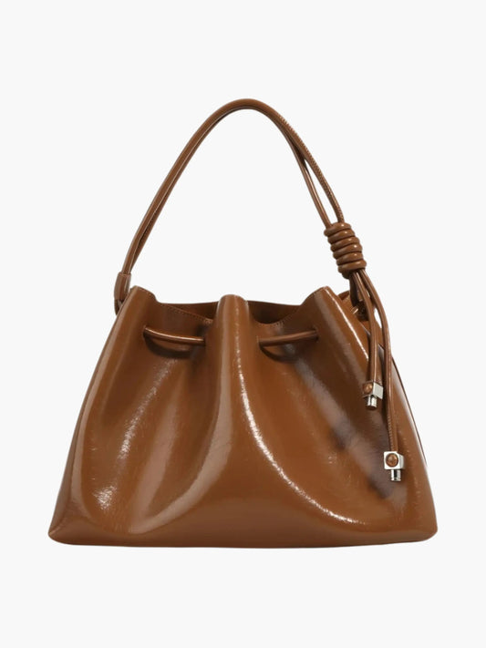 Damenhandtasche Glänzend Kordelverschluss - Norvielle