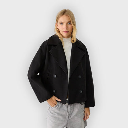 Damen Lederjacke Doppelreihig Modern