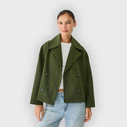 Damen Lederjacke Doppelreihig Modern