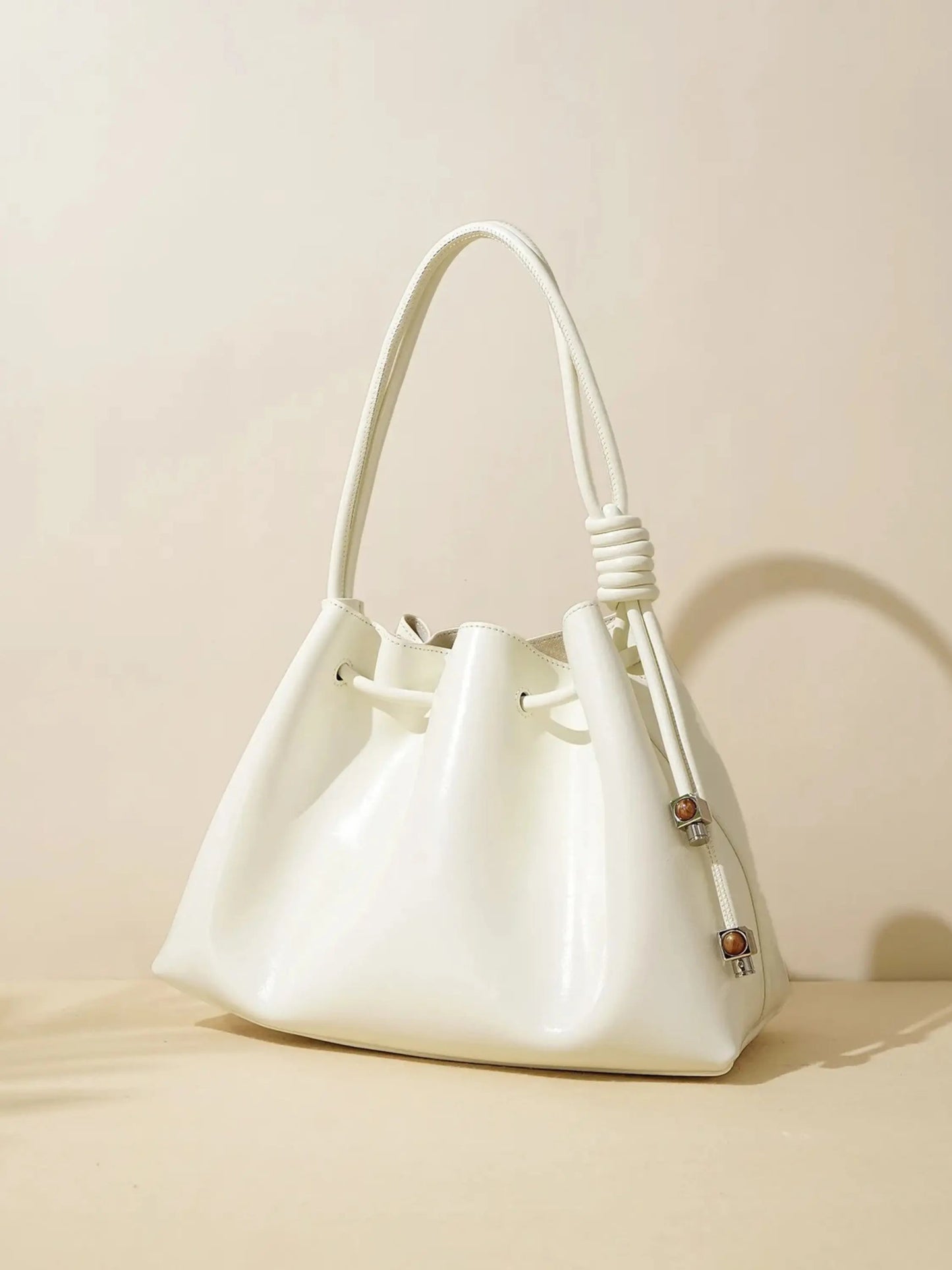 Damenhandtasche Glänzend Kordelverschluss