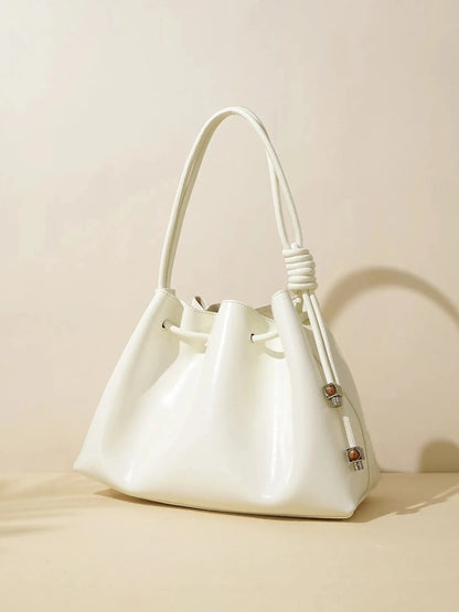 Damenhandtasche Glänzend Kordelverschluss