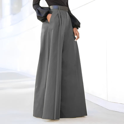 Damen Schlaghose Weit Bequem Elegant