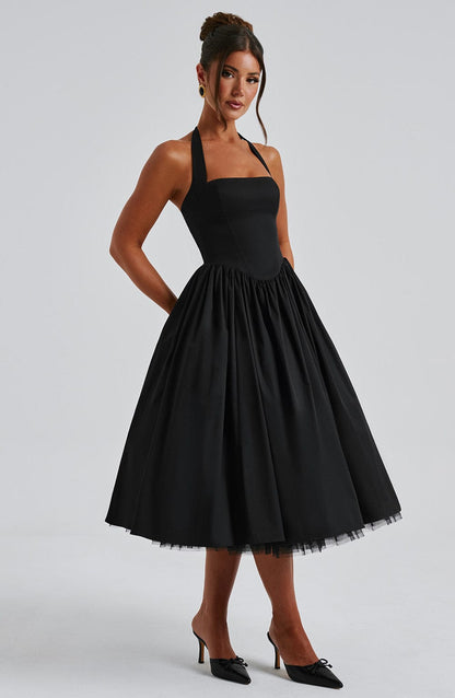 Damen Hochzeitsgästekleid Midi Elegant