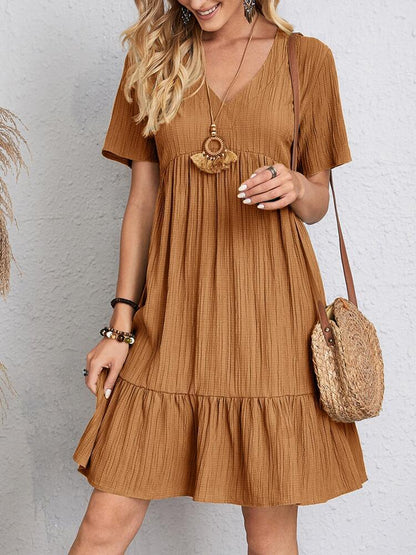 Damen Freizeitkleid Locker Sitzend Bequem