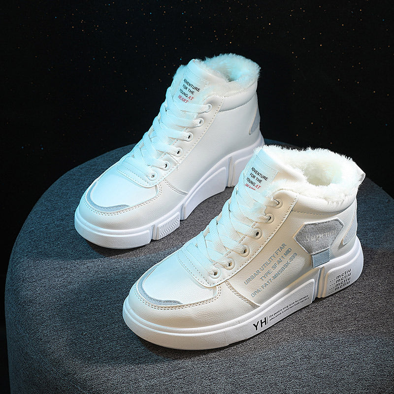 Damen Sneaker Hoch Schaft Kuschelig Trendig