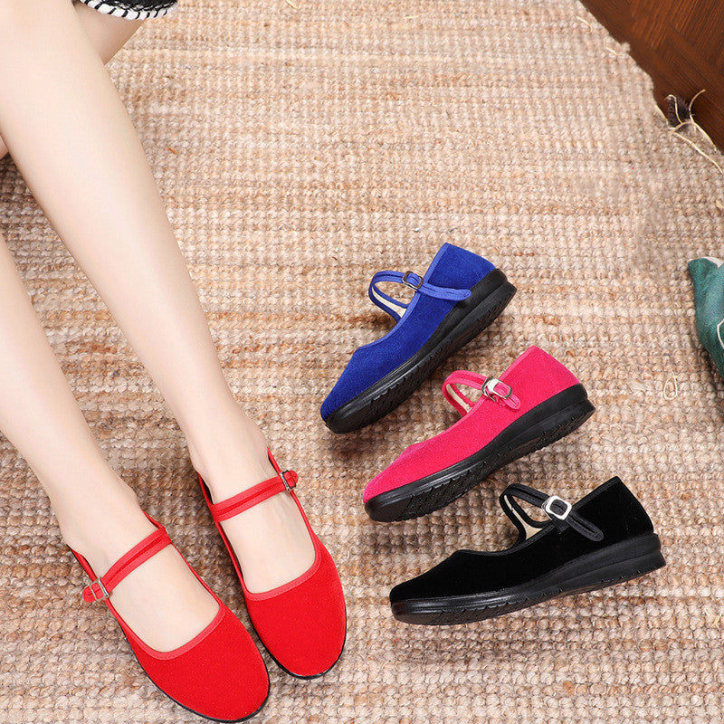 Damen Mary Jane Schuhe Bequem Verstellbar Schwarz - Norvielle