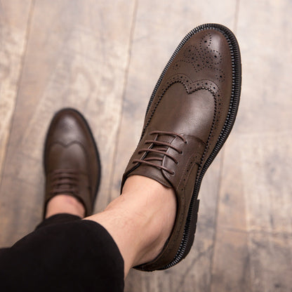 Damen Brogues Echtleder Komfortabel Elegant Schwarz - Norvielle