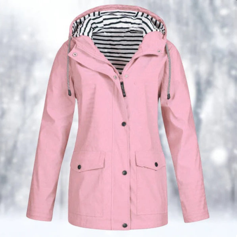 Damen Winterjacke Kapuze Reißverschluss