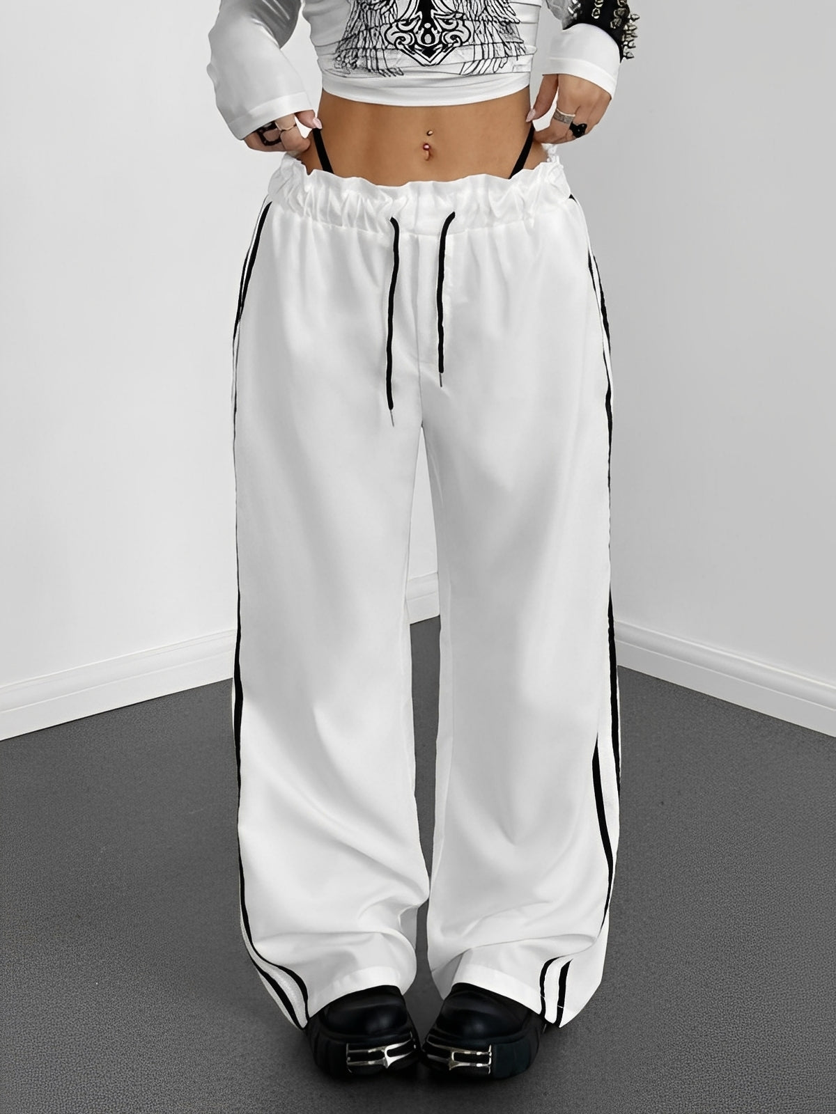 Damen Straight-Hose Sportlich Bequem Weit - Norvielle