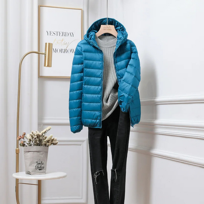 Damen Winterjacke Mit Kapuze Reißverschluss Warm
