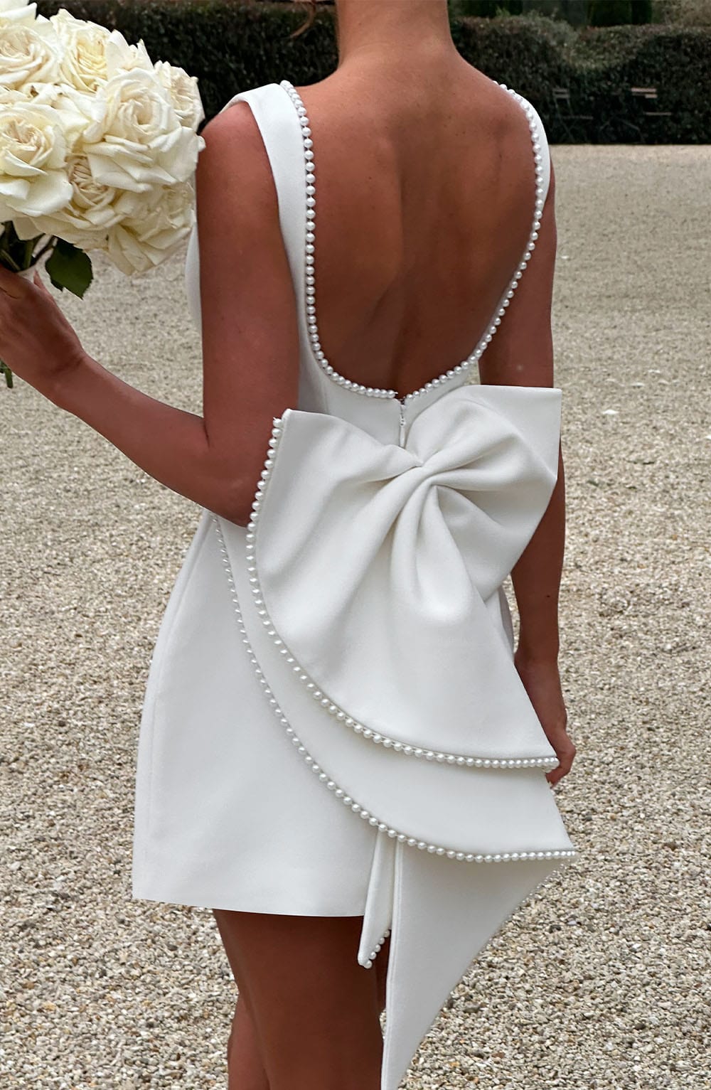 Damen Minikleid Hochzeitsgast Struktur Optik