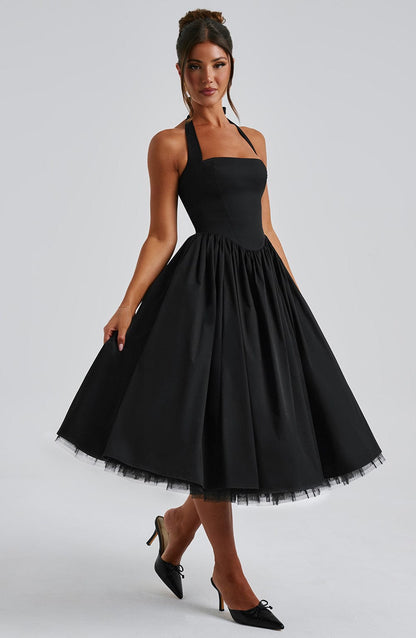 Damen Hochzeitsgästekleid Midi Elegant