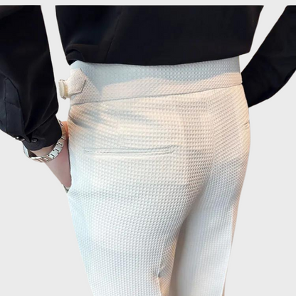 Herrenhose Kariert Hochtailliert Komfort