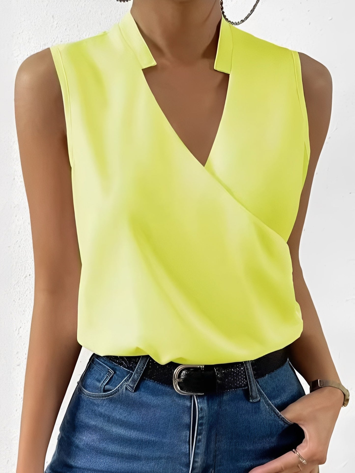 Damenbluse Ärmellos Sommerlich Elegante