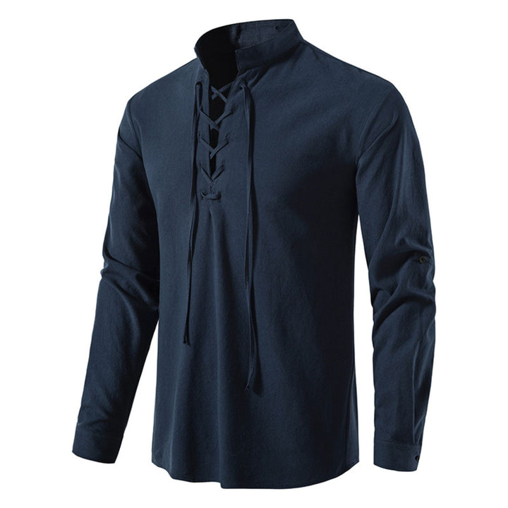 Herren Freizeitshirt Modern Leinwandoptik