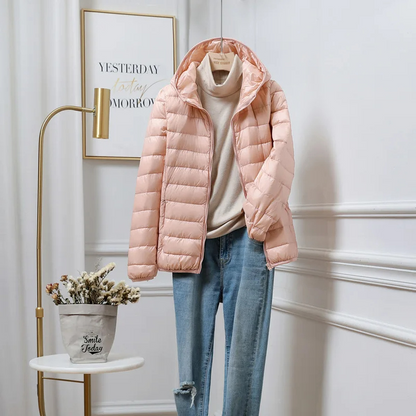 Damen Winterjacke Mit Kapuze Reißverschluss Warm - Norvielle