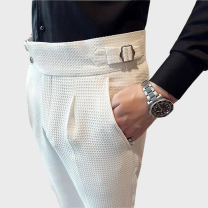Herrenhose Kariert Hochtailliert Komfort