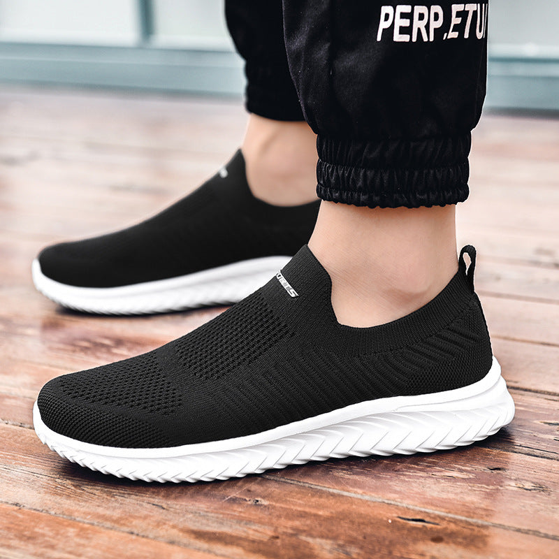 Damen Sneaker Atmungsaktives Stretch-Material Bequem Schwarz - Norvielle