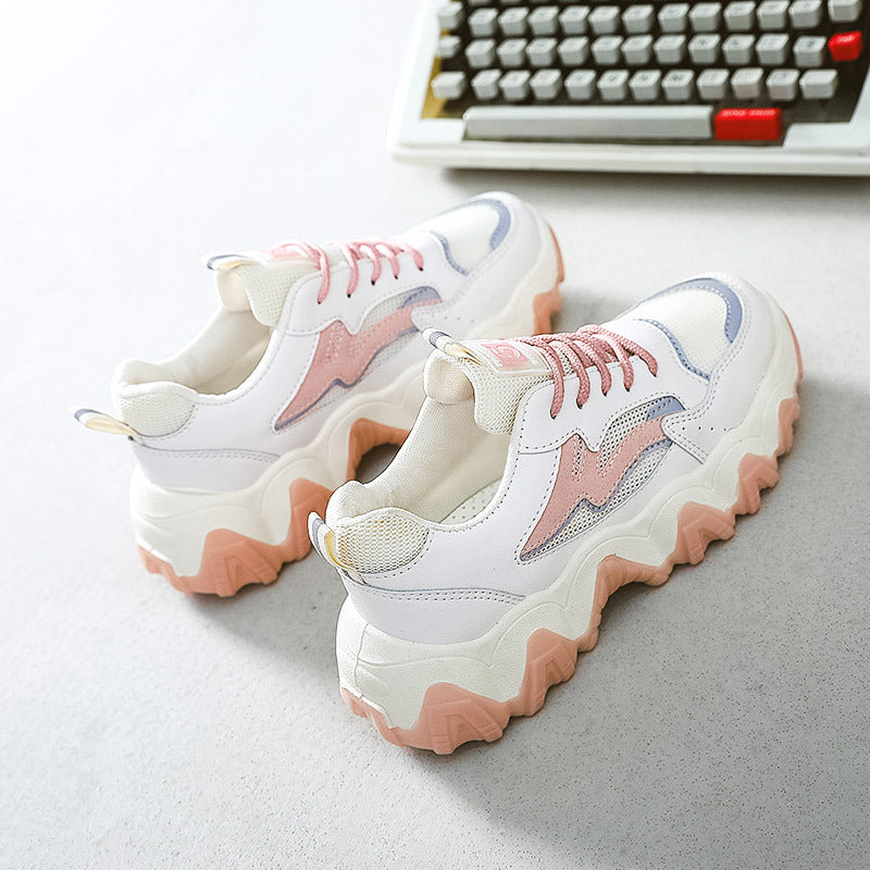 Damen Sneaker Chunky Atmungsaktiv Rutschfest Weiß - Norvielle