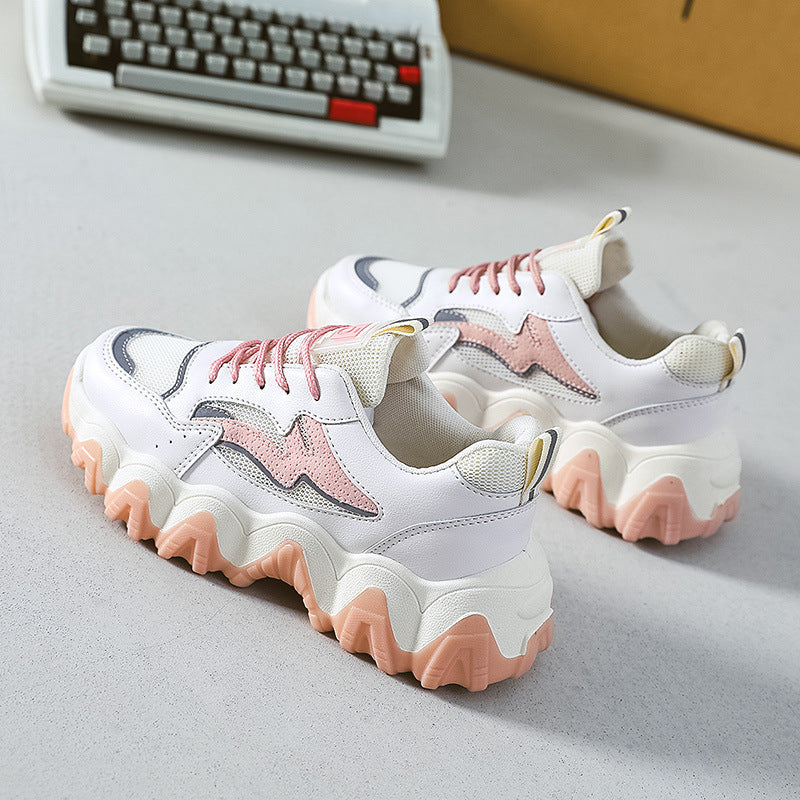 Damen Sneaker Chunky Atmungsaktiv Rutschfest