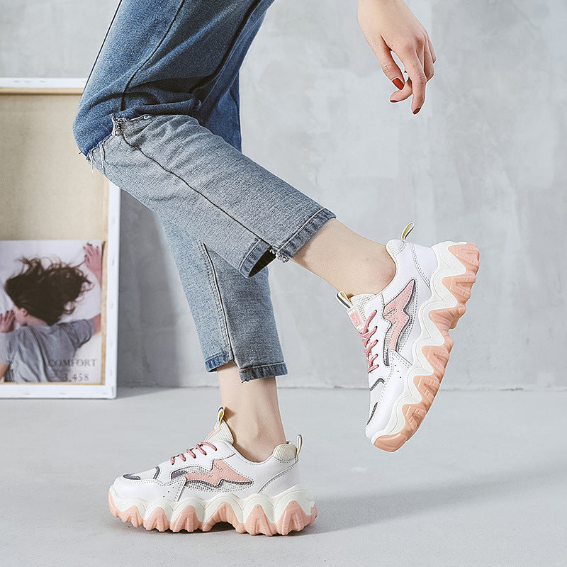 Damen Sneaker Chunky Atmungsaktiv Rutschfest
