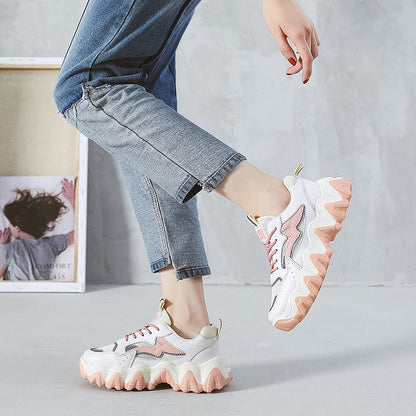 Damen Sneaker Chunky Atmungsaktiv Rutschfest