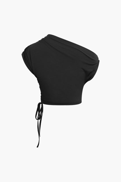 Damen Asymmetrisches One-Shoulder- mit Maxi-Rock