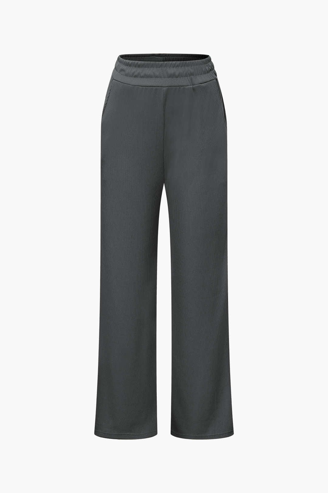 Damen Zweiteiler Asymmetrisch Weite Hosen Set