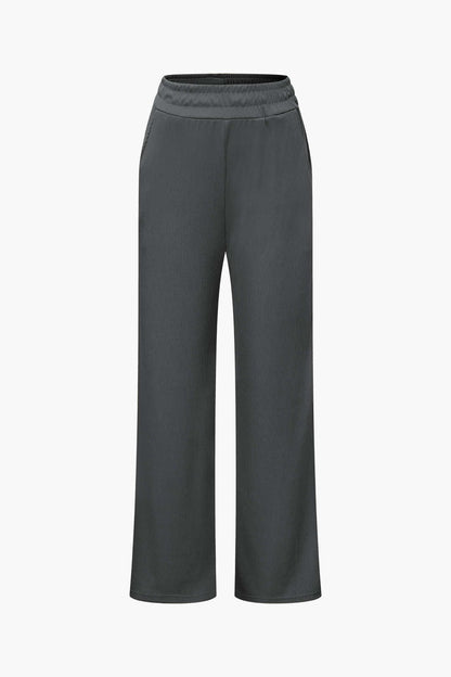 Damen Zweiteiler Asymmetrisch Weite Hosen Set