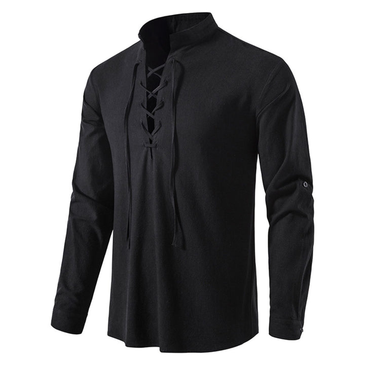 Herren Freizeitshirt Modern Leinwandoptik