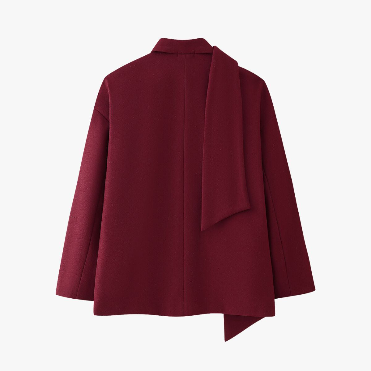 Damen Kurzmantel Rot Modern mit Schal
