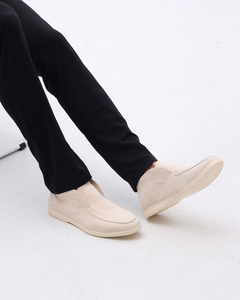 Herren Halbschuh Braun Leder Elegant Business Schuhe