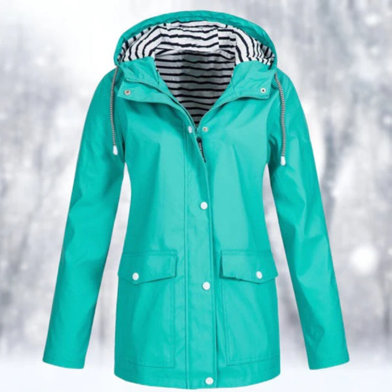 Damen Winterjacke Kapuze Reißverschluss