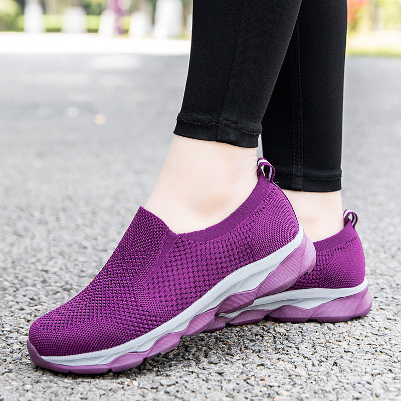 Damen Laufschuhe Bequem Slip-On Sportschuh