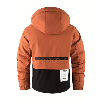 Herren Outdoor-Jacke Warm Gepolstert Abnehmbare Kapuze