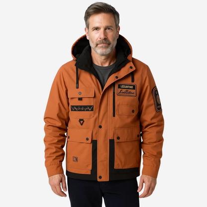 Herren Outdoor-Jacke Warm Gepolstert Abnehmbare Kapuze - Norvielle