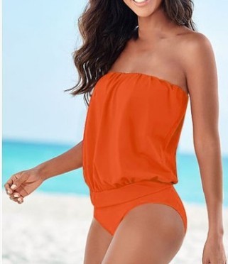 Damen Bikinibadeanzug Bandeau Strandmodell
