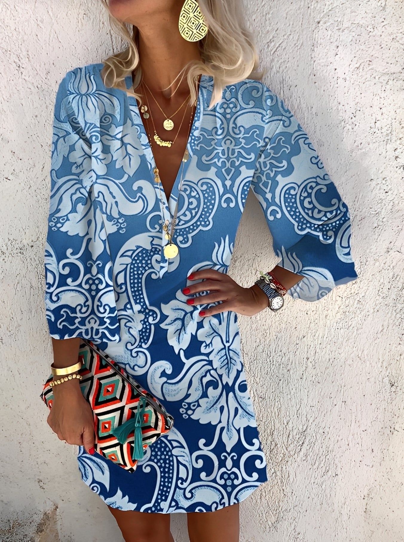 Damen Boho Minikleid Stilvolles Sommerkleid - Norvielle