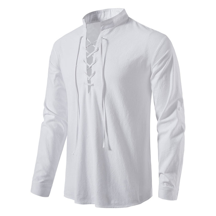 Herren Freizeitshirt Modern Leinwandoptik