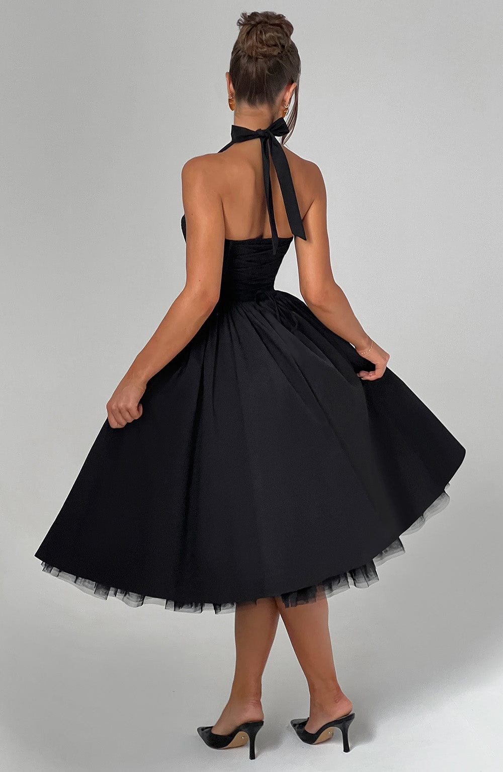 Damen Hochzeitsgästekleid Midi Elegant