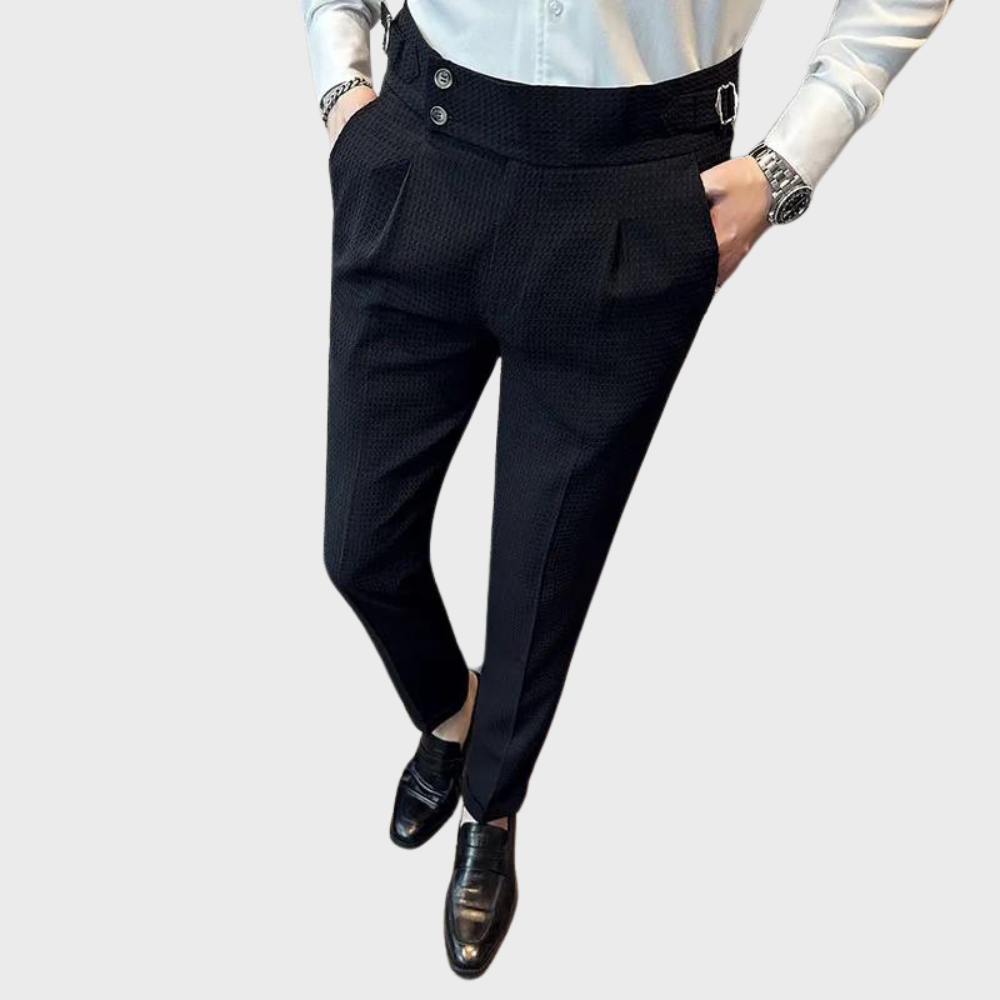 Herrenhose Kariert Hochtailliert Komfort