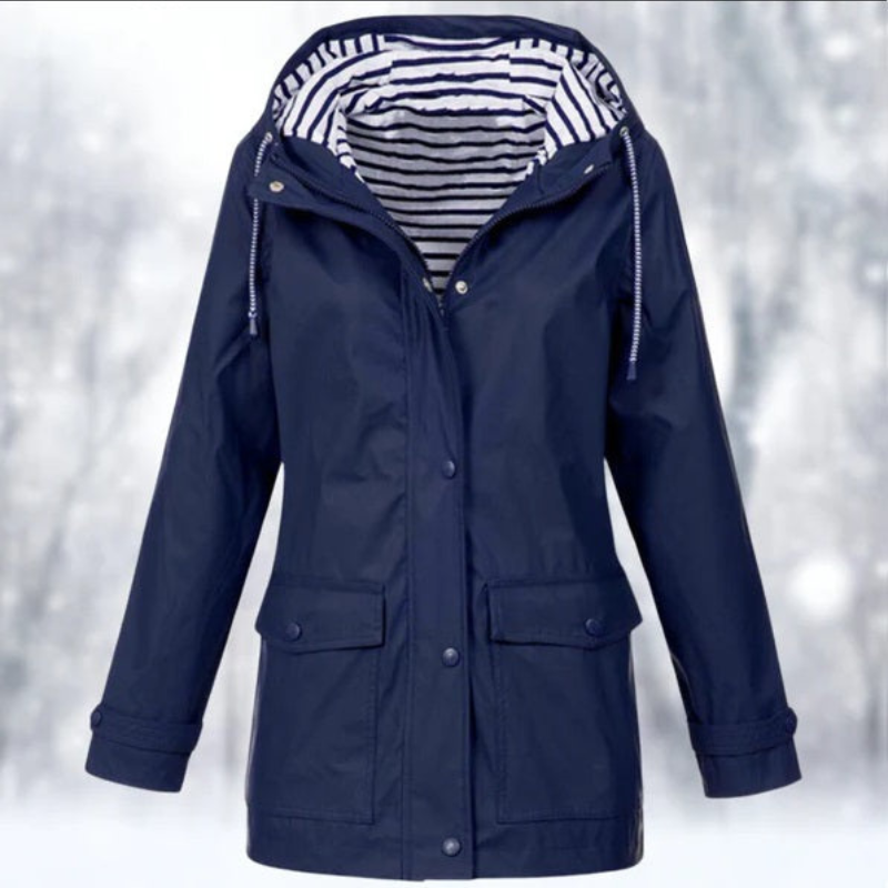 Damen Winterjacke Kapuze Reißverschluss