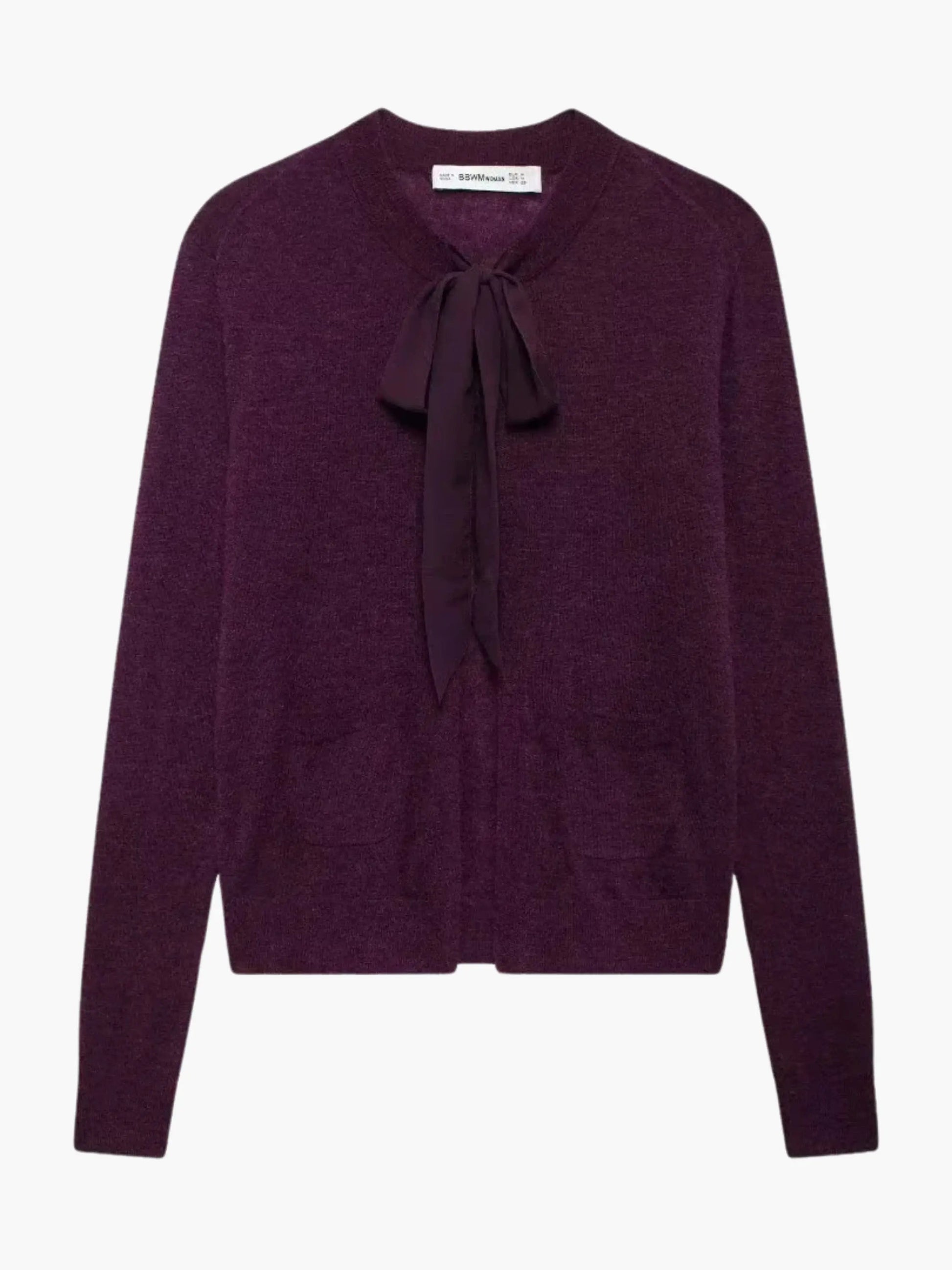 Damen Strickjacke Krawattenausschnitt Mit Taschen - Norvielle