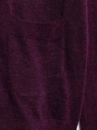 Damen Strickjacke Krawattenausschnitt Mit Taschen