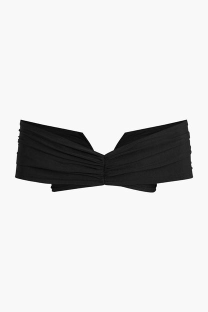 Damen Off-Shoulder-Set Drapierung Elegantes Oberteil