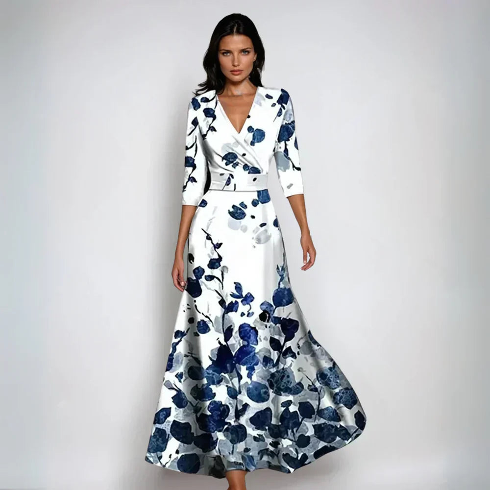 Damen Bademantel Weich Wickelblume Luxusrobe - Norvielle