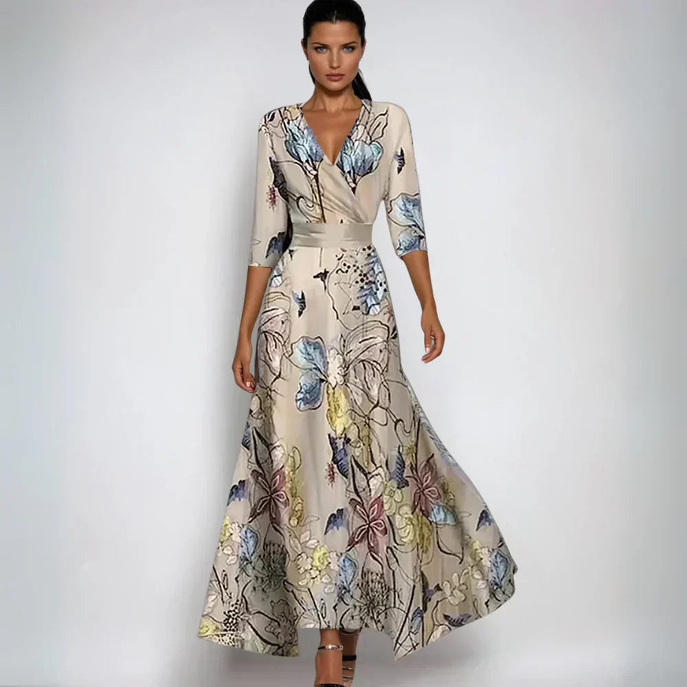 Damen Bademantel Weich Wickelblume Luxusrobe