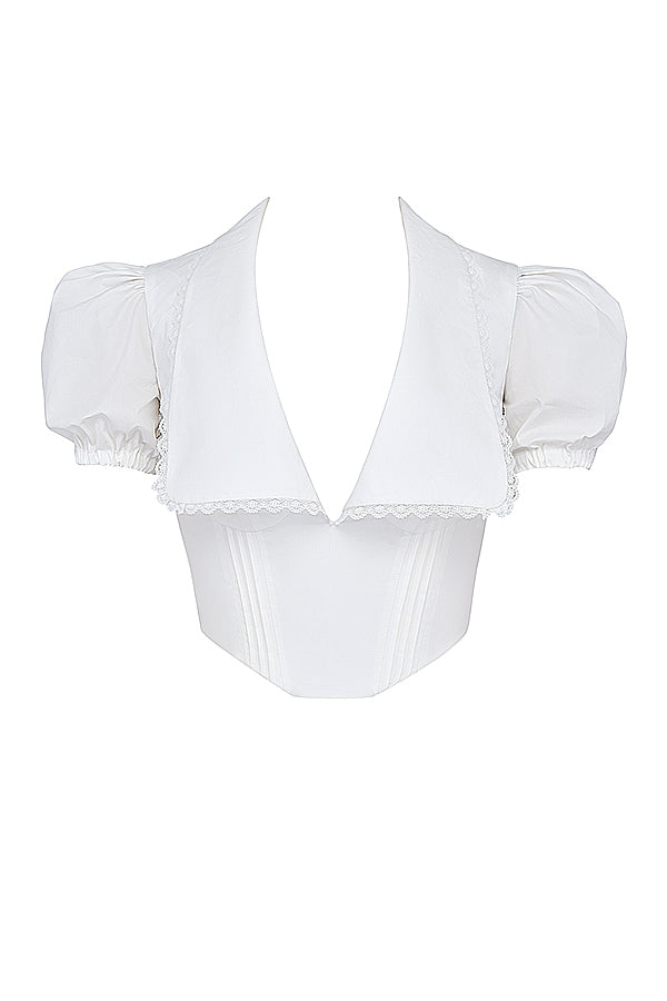 Damen Korsett- mit Puffärmeln Elegant