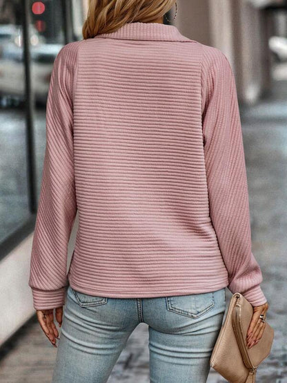 Damen Pullover Halb-Reißverschluss Modern Frühjahr