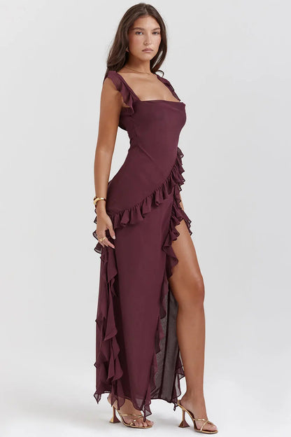 Langarm Maxikleid Damen Elegant - BerlinGlamour